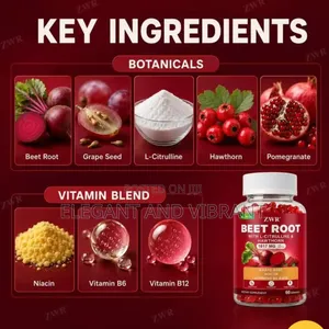 Himiyer Beet Root Gummies With L-Catrilline,Niacin and Hawthorn Berry