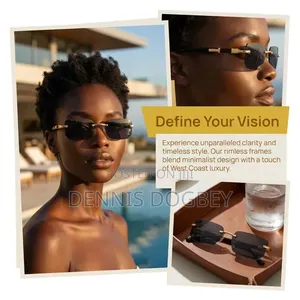Unisex Frameless Rectangular Glasses