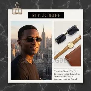 Unisex Frameless Rectangular Glasses