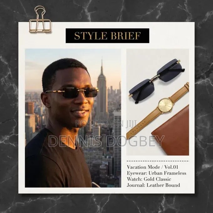 Unisex Frameless Rectangular Glasses