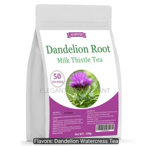 Dandelion Root Milk Thistle Tea,50 Packs,Peppermint, Herbal Tea