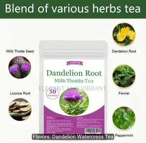Dandelion Root Milk Thistle Tea,50 Packs,Peppermint, Herbal Tea