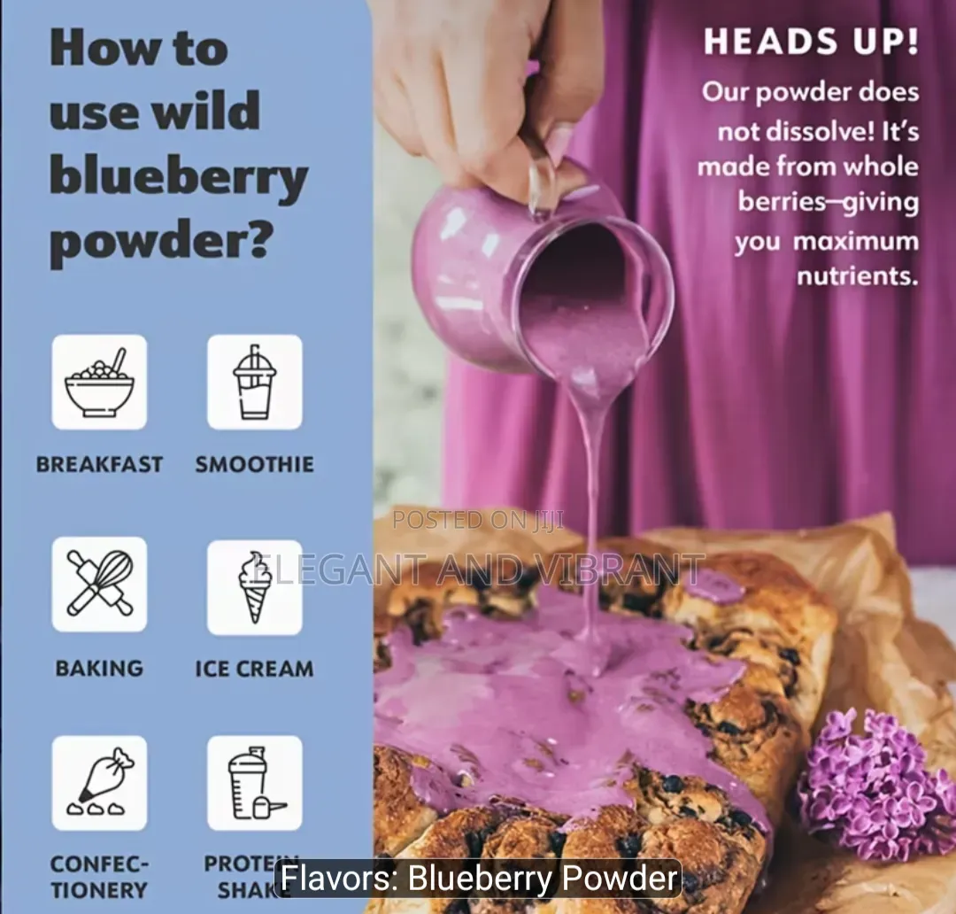 Blueberry Powder, 200g | Natural Fruit Powder | Wild Blueberry