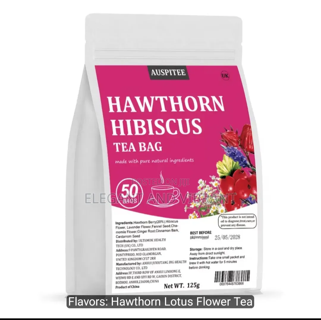Hawthorn HibiscusTea,50 Bags, No Additives, Mixed