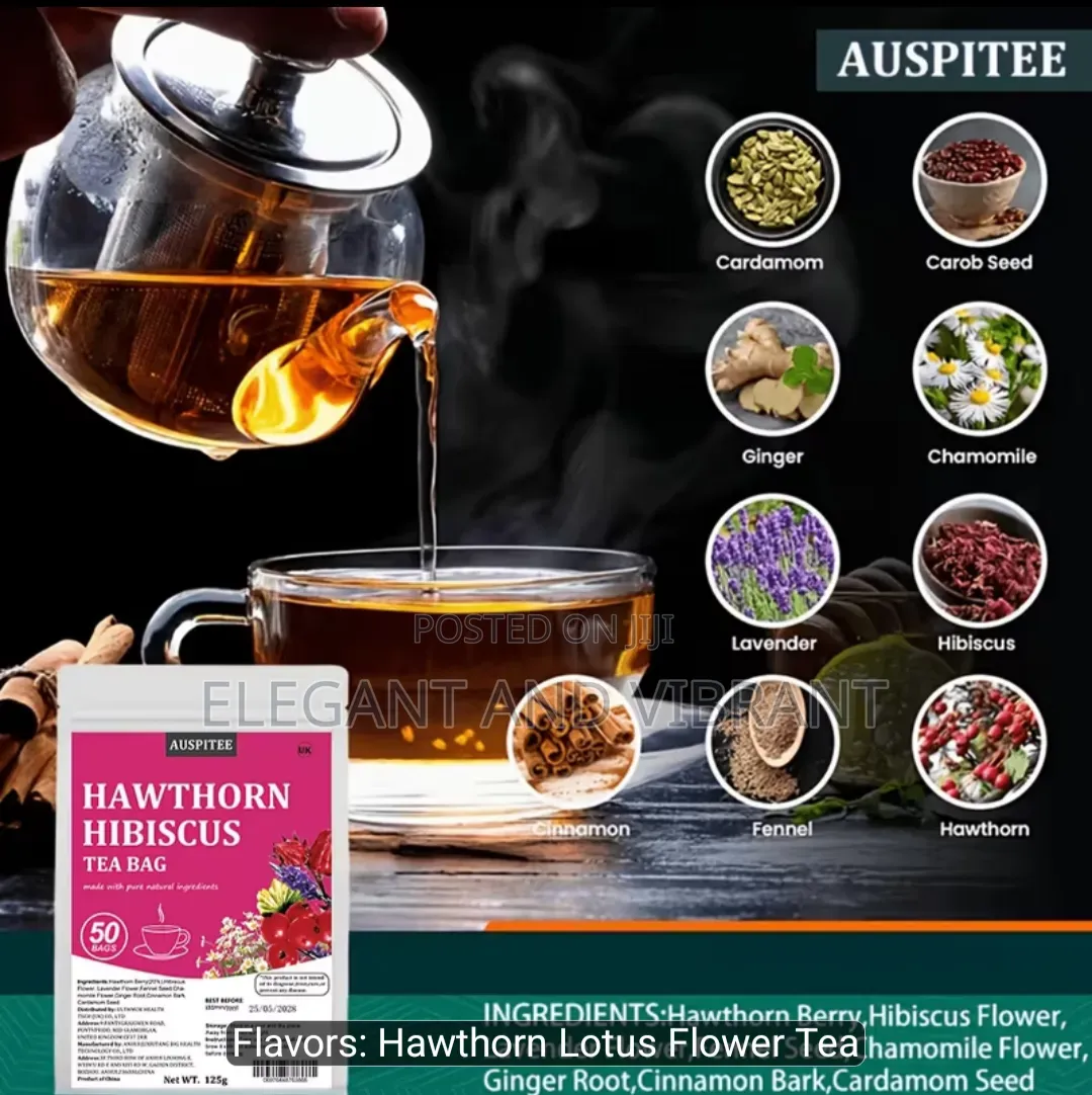 Hawthorn HibiscusTea,50 Bags, No Additives, Mixed