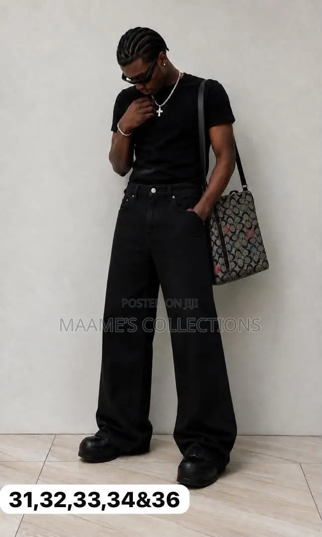 Men’s Wide-Leg Denim Jeans