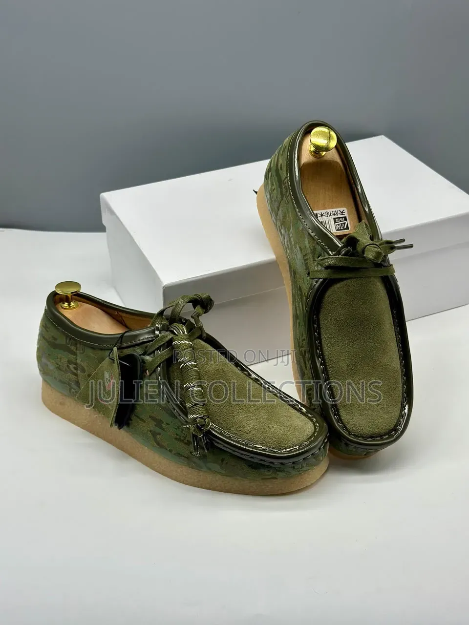 Original Clarks Wallabees Black Brown Grey N Green