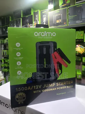 Oraimo PowerSpark 1500A 12V Car Jump Starter With 10000mAh Power Bank