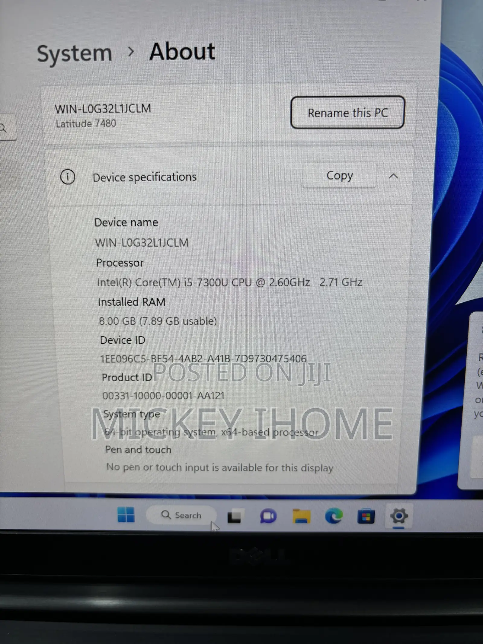 Laptop Dell Latitude 7480 8GB Intel Core i5 SSD 256GB