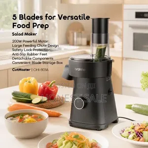 Oraimo CutMaster 200W Electric Salad Maker – 5 Changeable Blades Set