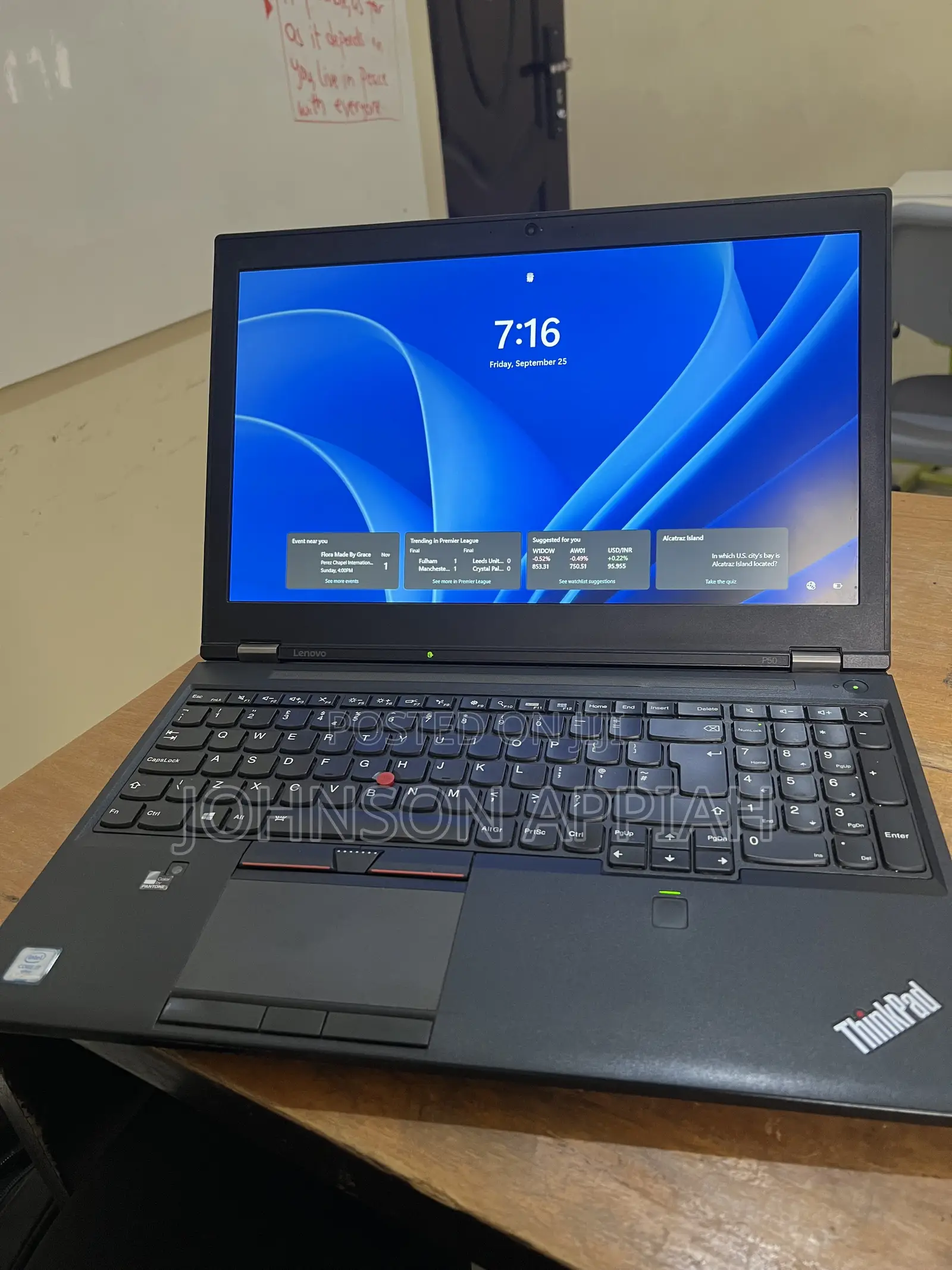 Laptop Lenovo ThinkPad P50 16GB Intel Core i7 SSD 256GB