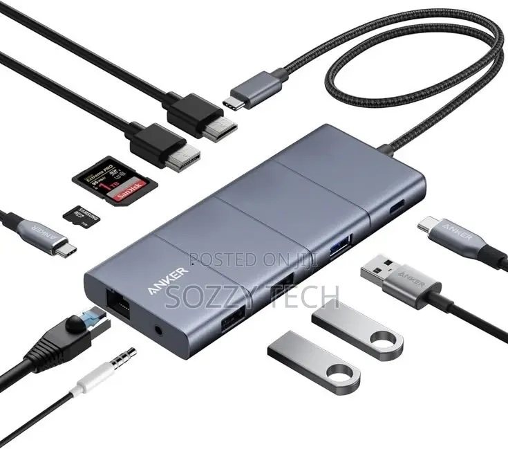 Anker 565 11-in-1 USB C Hub, Multi-Monitor Display Docking Station,