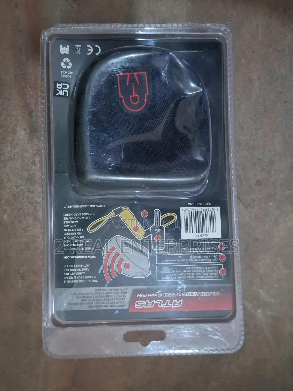 Magnum Plus Atlas Motion Actuated Motorcycle Alarm Disc Lock (6mm Pin)