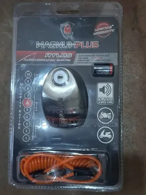 Magnum Plus Atlas Motion Actuated Motorcycle Alarm Disc Lock (6mm Pin)