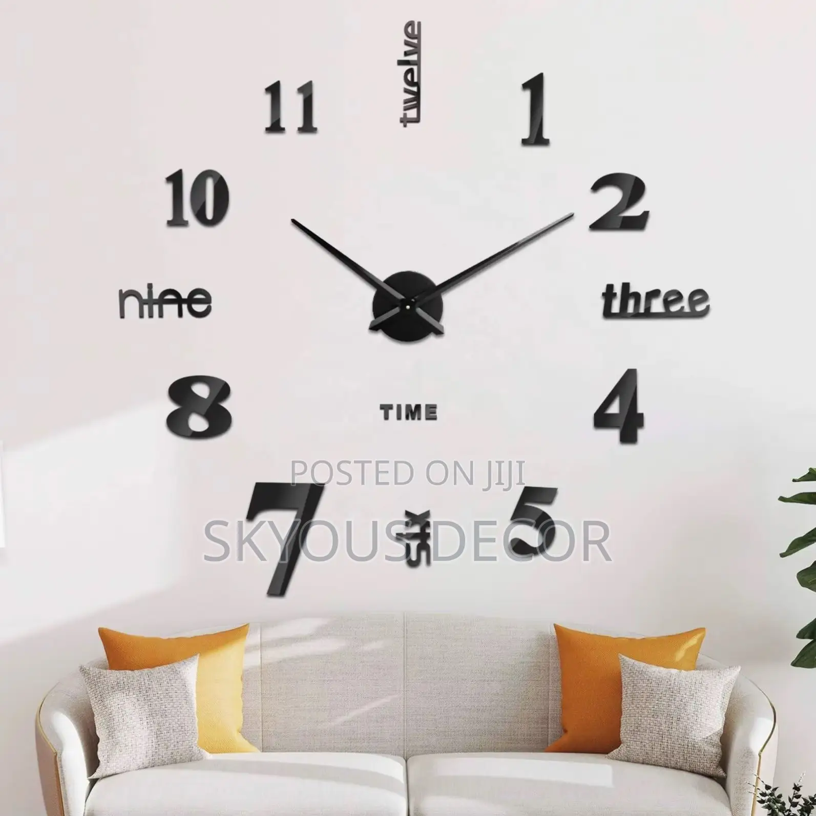 3d Roman Numeral Wall Acrylic Clock