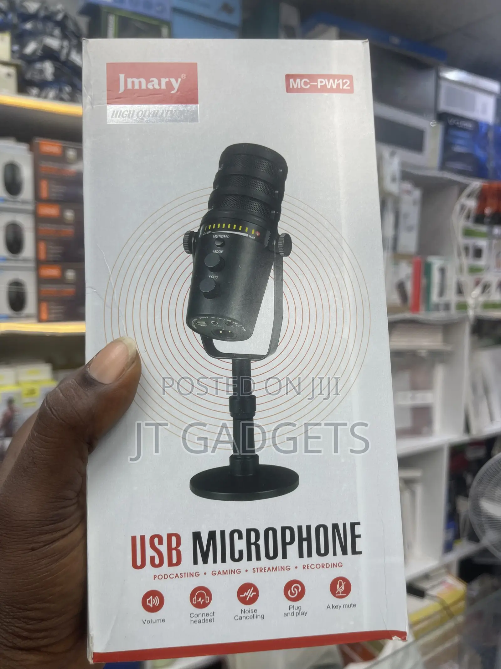Jmary MC-PW12 USB Microphone — Podcasting, Gaming, Streaming