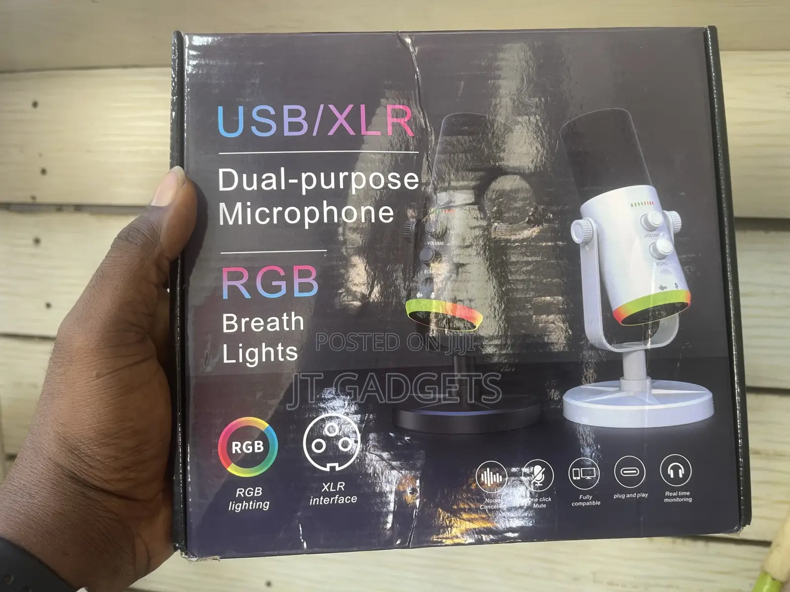 USB/XLR Dual-Purpose Microphone — RGB Breath Lights
