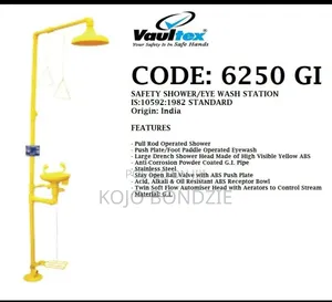 Emergency Safety Shower With Eyewash Station