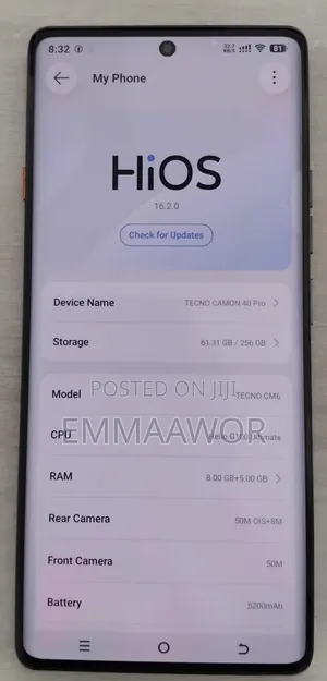 New Tecno Camon 40 Pro 4G 256 GB Graphite
