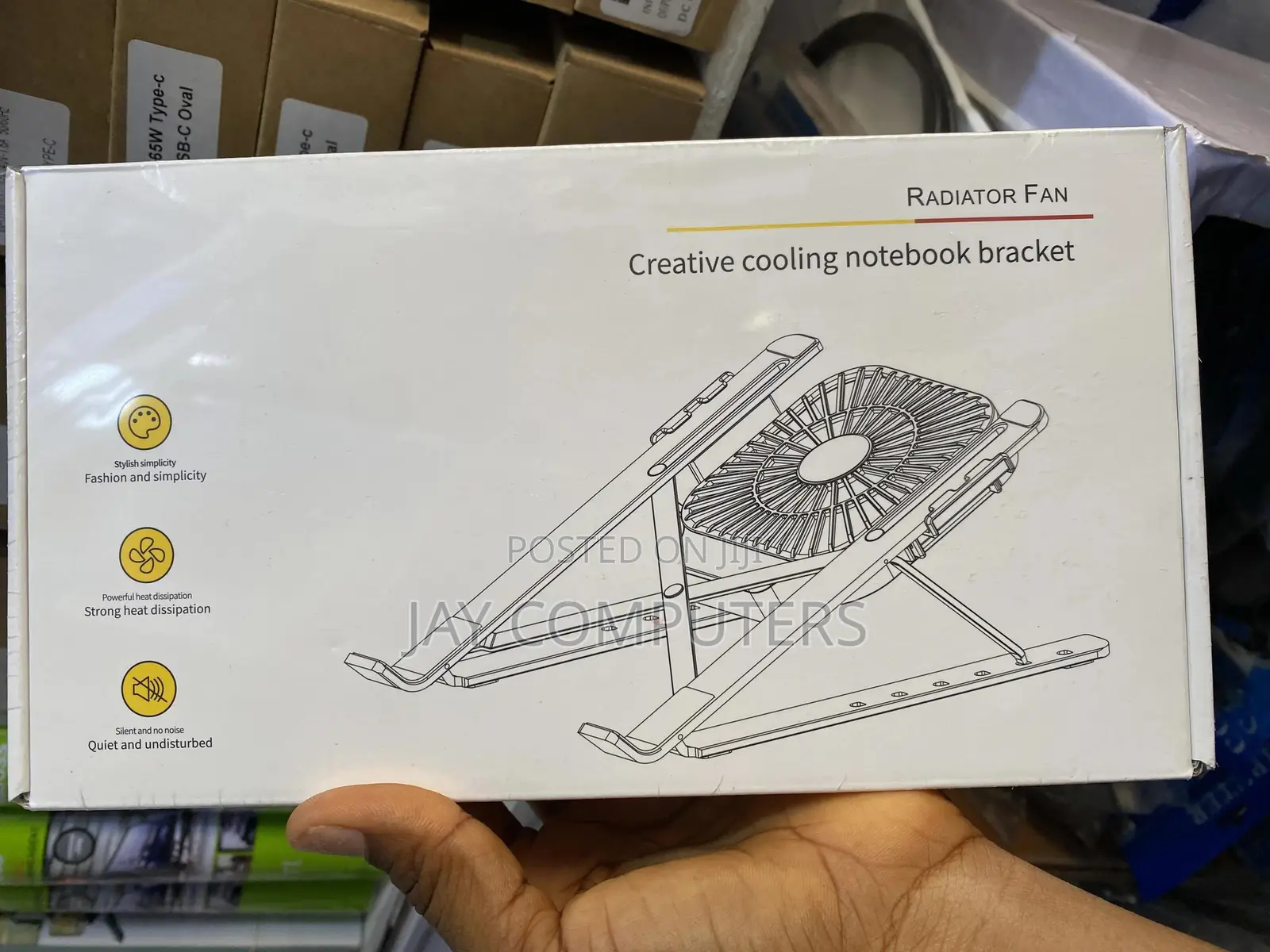 Laptop Stand With Radiator Fan (Aluminum)
