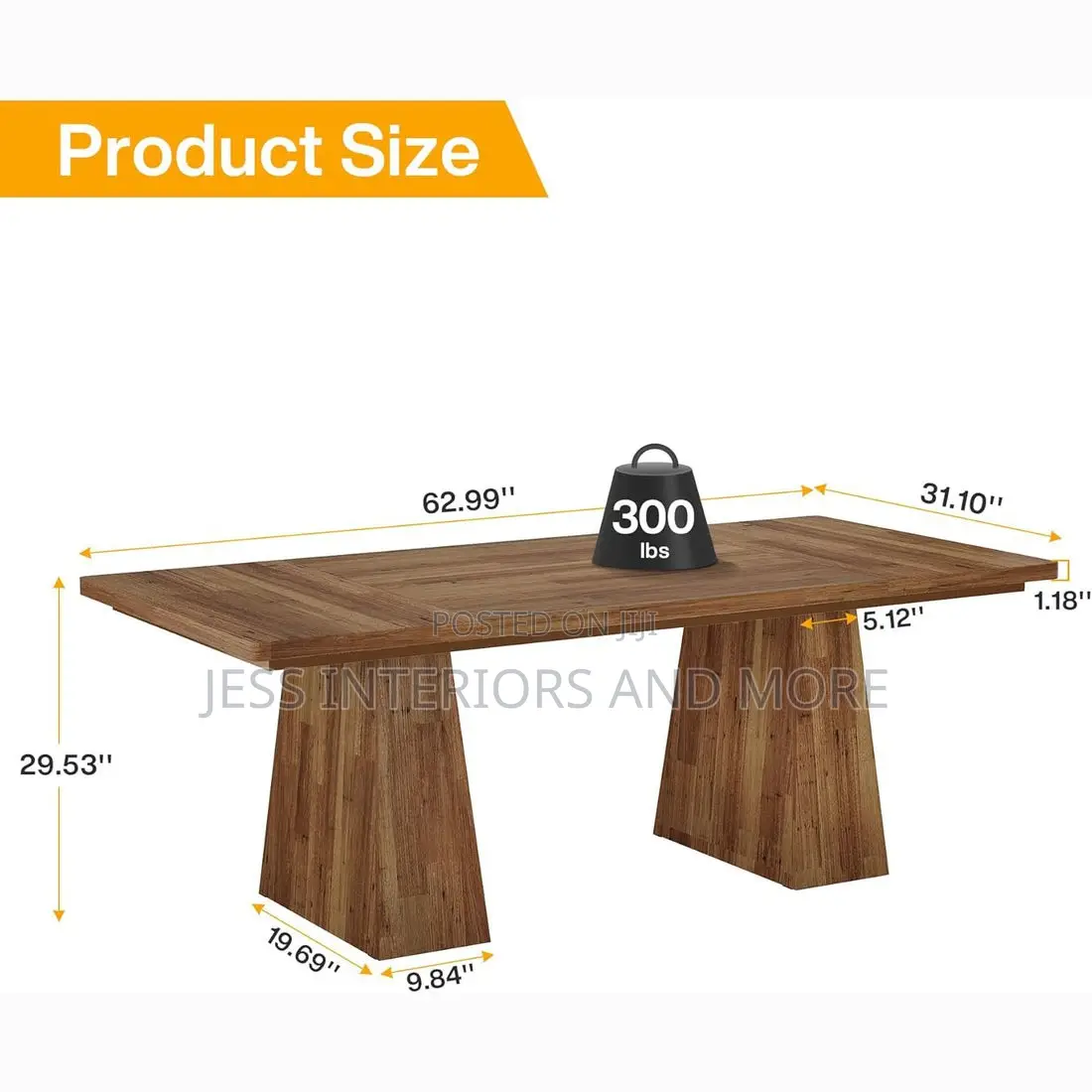 Executive Office Computer Desk/Table With Double Pedestal