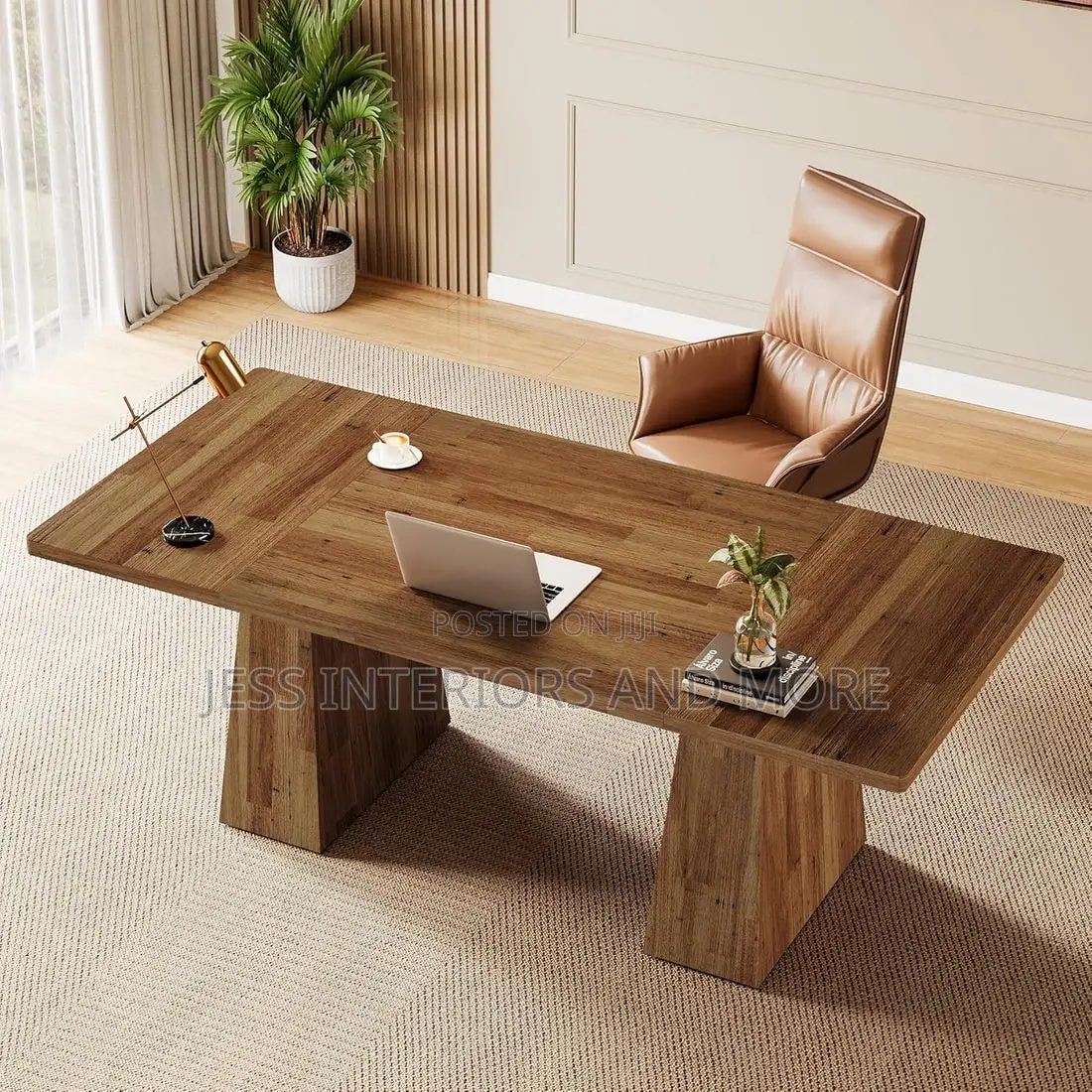 Executive Office Computer Desk/Table With Double Pedestal
