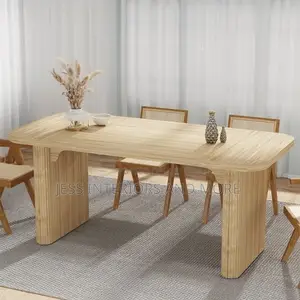 Dining Table - (62-Inch) Minimalist Column Legs