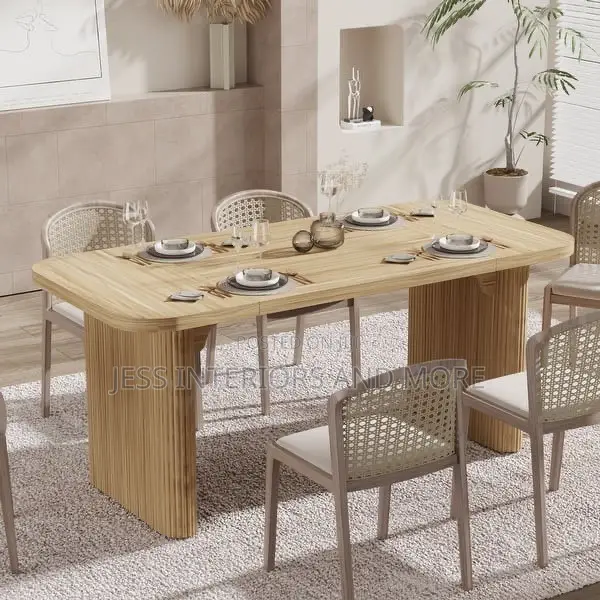 Dining Table - (62-Inch) Minimalist Column Legs
