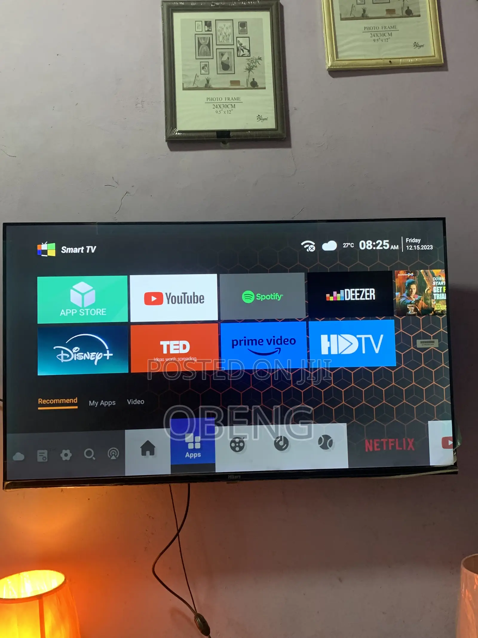 Hikers Smart Android Frameless 43inches TV