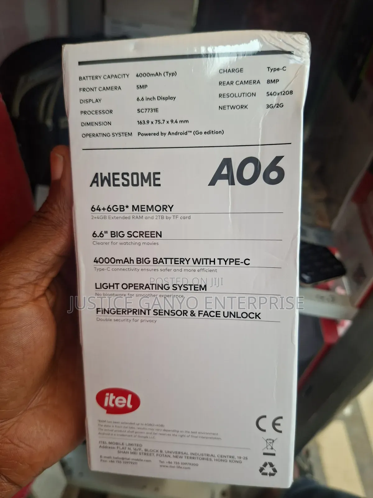 New Itel A06 64 GB Black