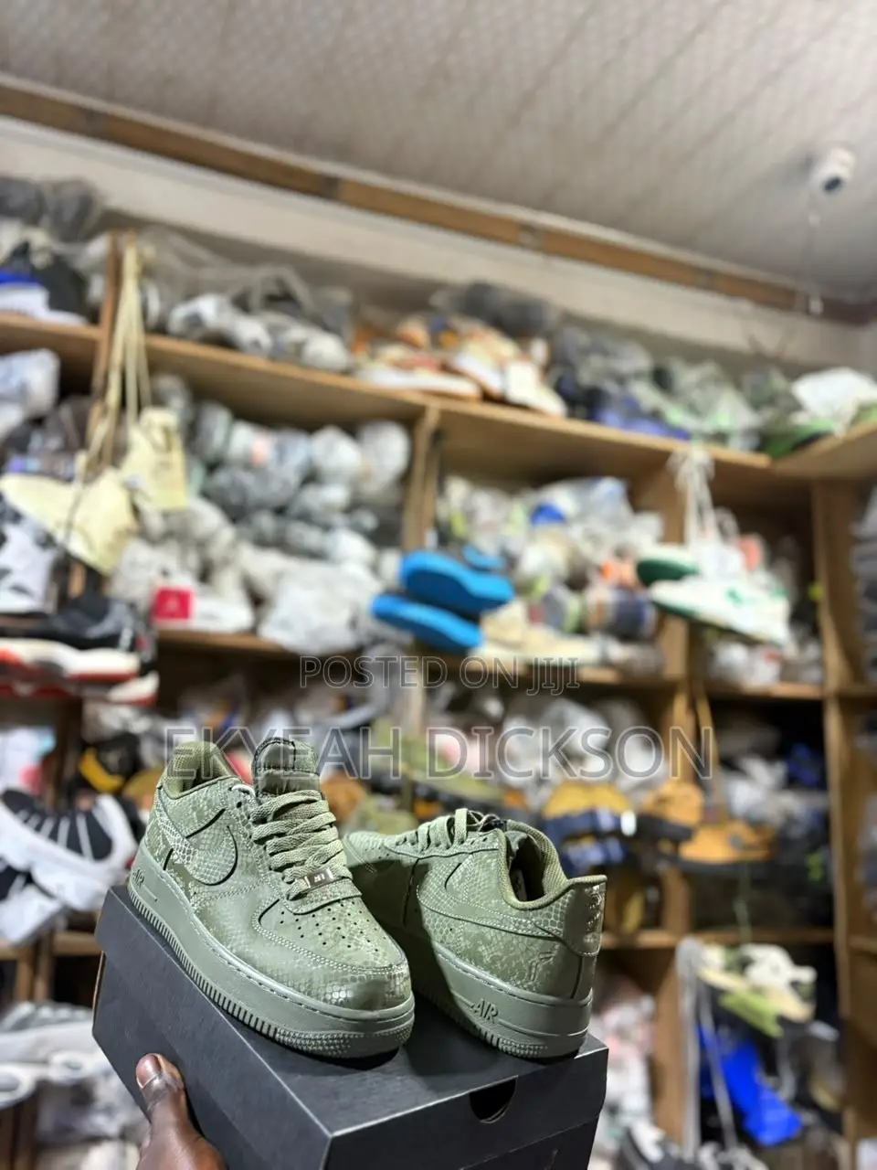 Nike Air Force 1 Low Premium - Olive Green and Snake Skin - Size 40-45