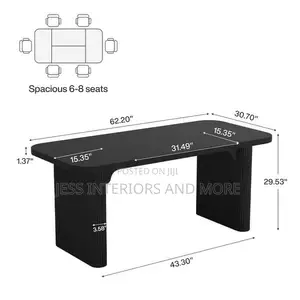 Dining Table for 4-6, (Black)
