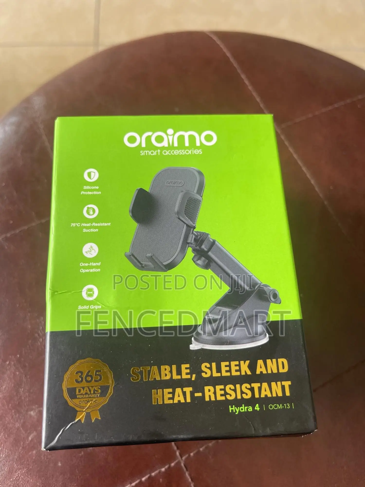 Oraimo Hydra 4 Car Phone Holder – 360° Rotating Strong Grip