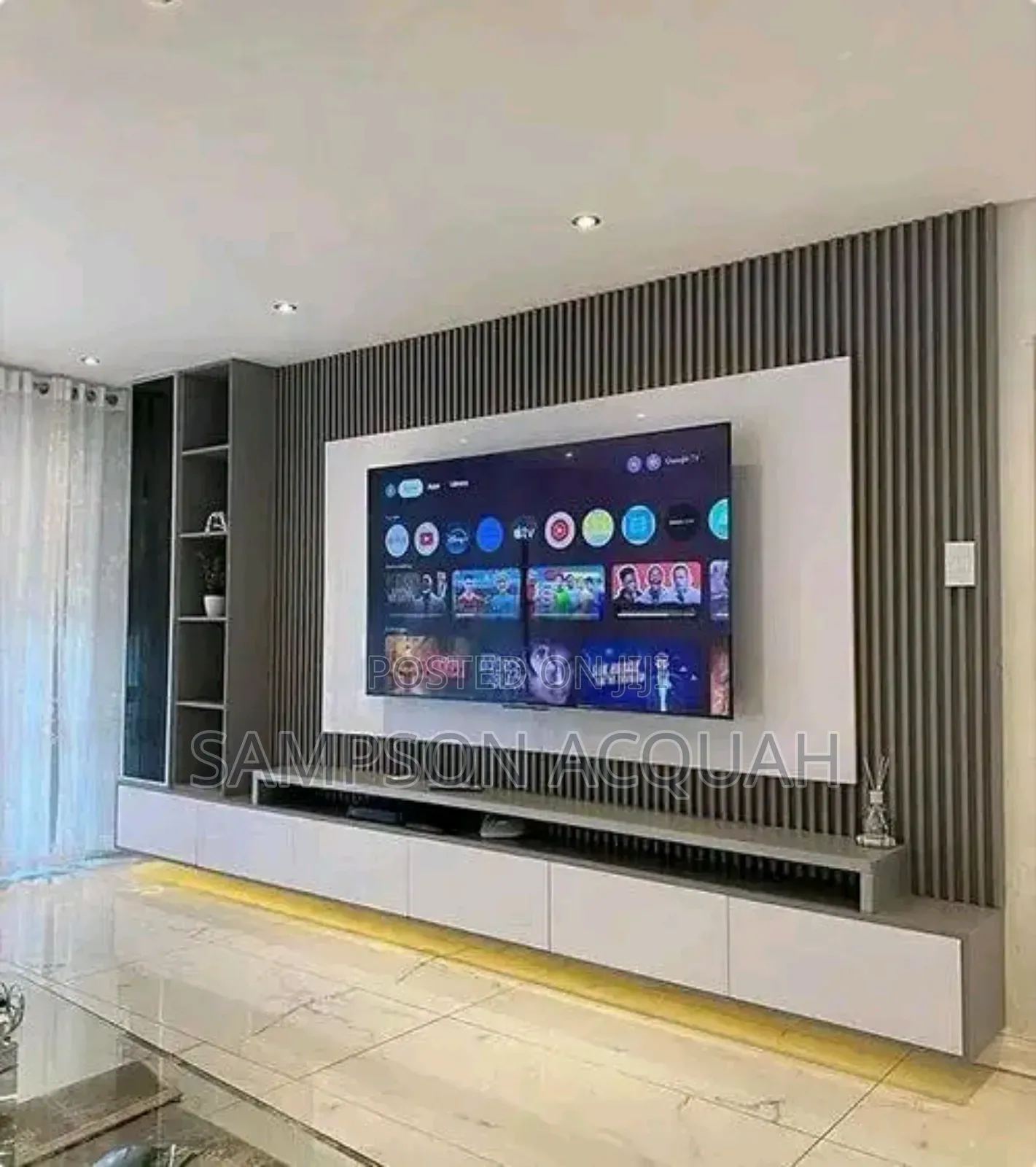 Laminated Wooden Panel Console