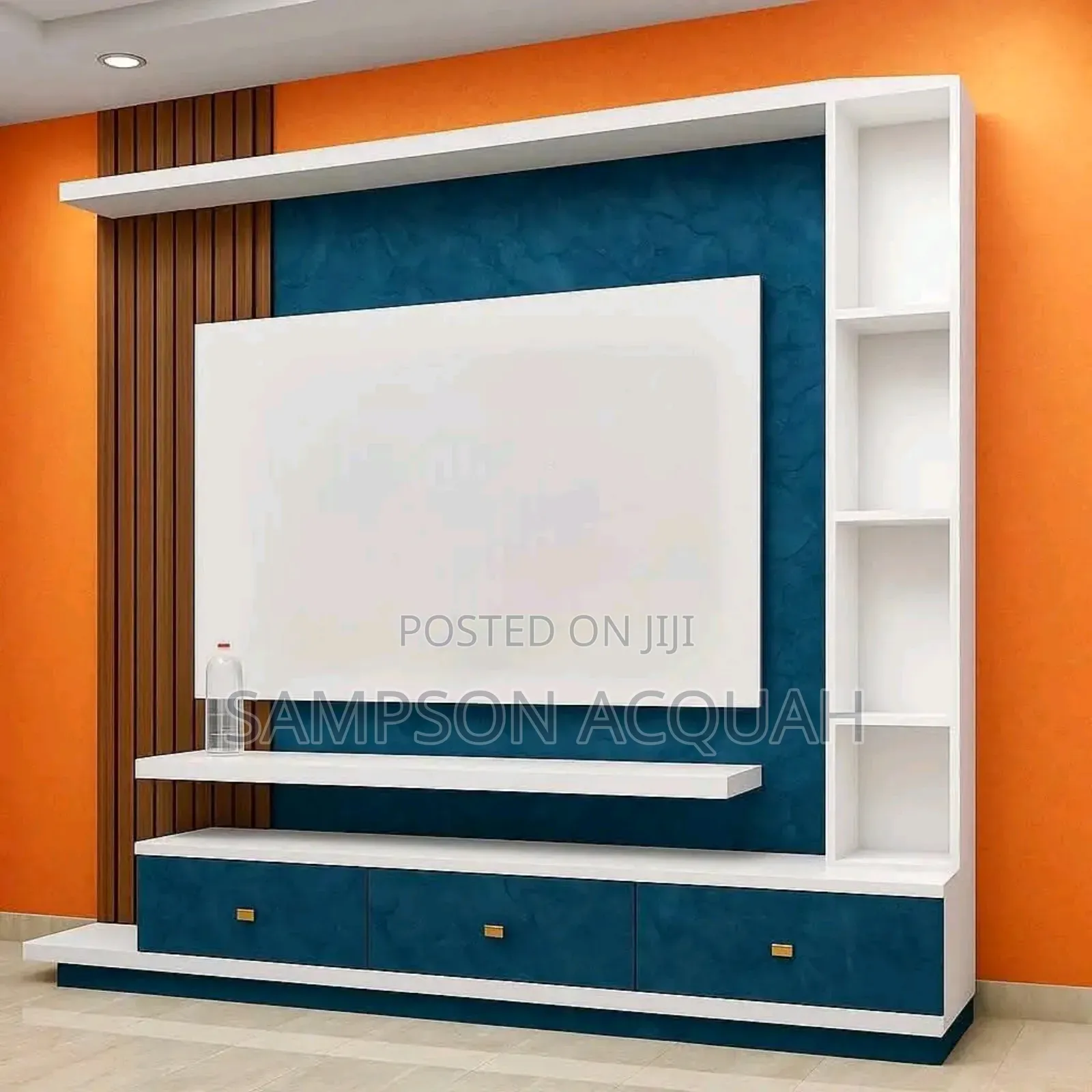 Laminated Wooden Panel Wall Console