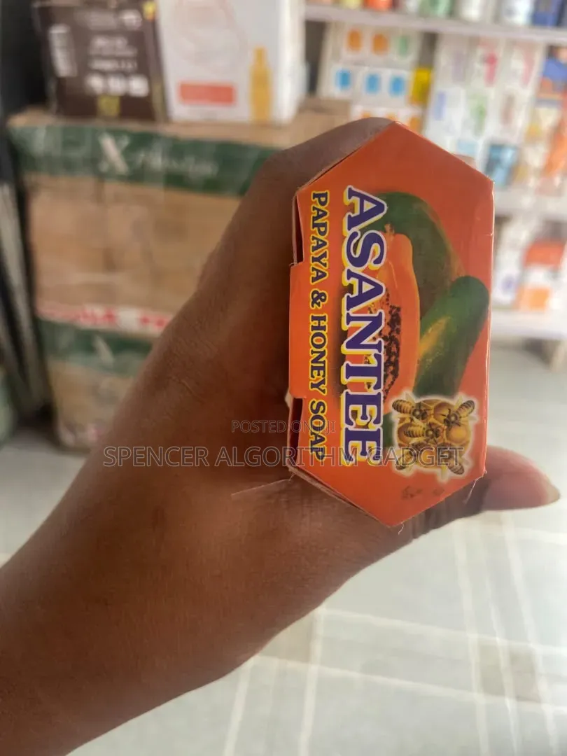 Asantee Herbal Papaya + Honey Soap With Q10, Aha, Bha Skin Whiten 125g
