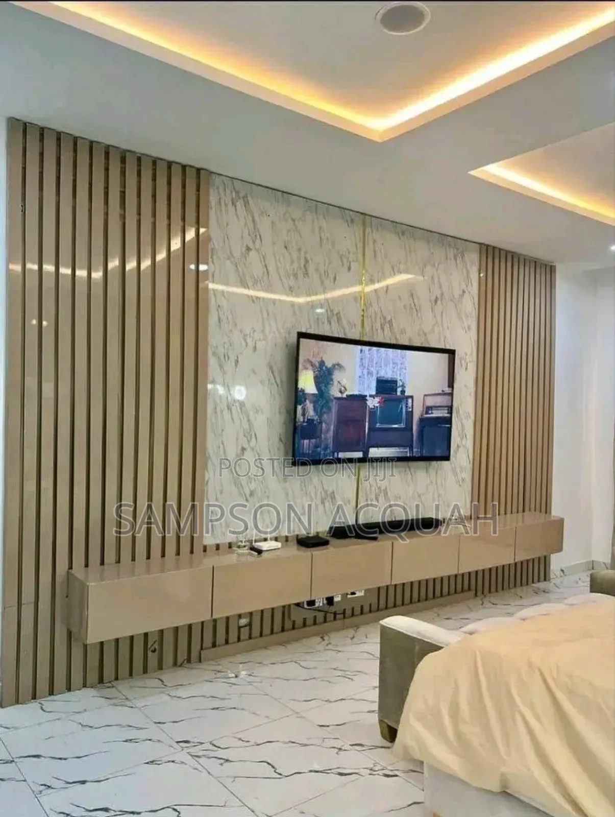 - Panel Designs TV Cabinet -TV Wall Mount Decor