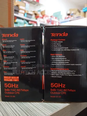 Tenda 5ghz 9dbi 11ac 867mbps Outdoor CPE/ Tenda O1-5g