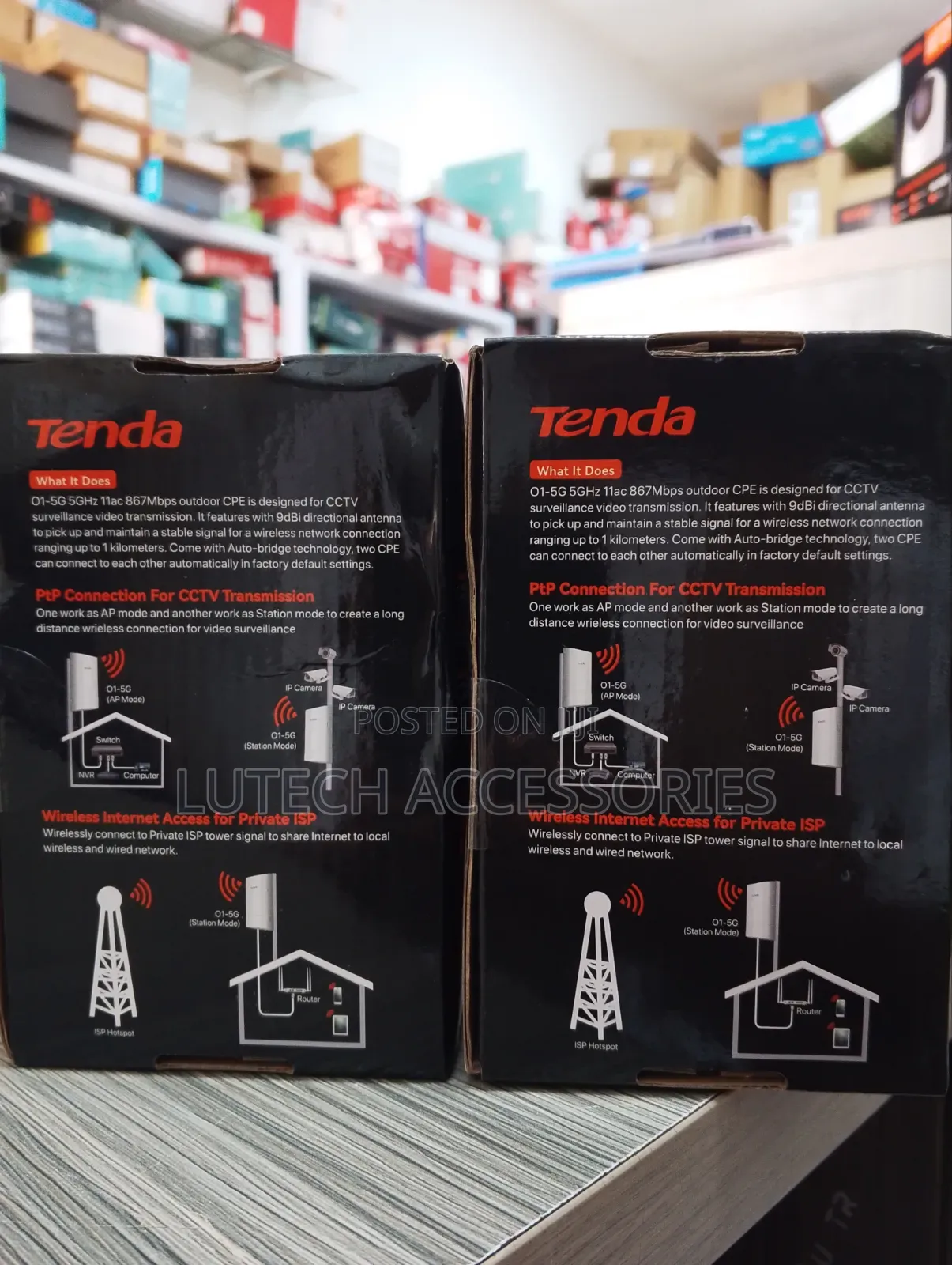 Tenda 5ghz 9dbi 11ac 867mbps Outdoor CPE/ Tenda O1-5g