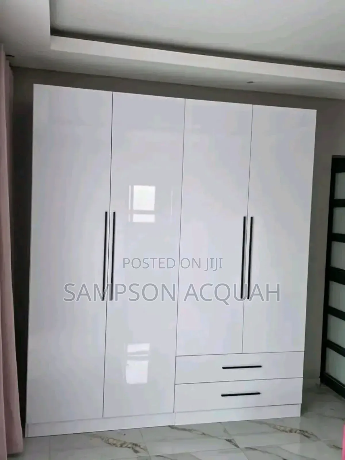 Laminated 3 in 1 Wardrobe With Mirror