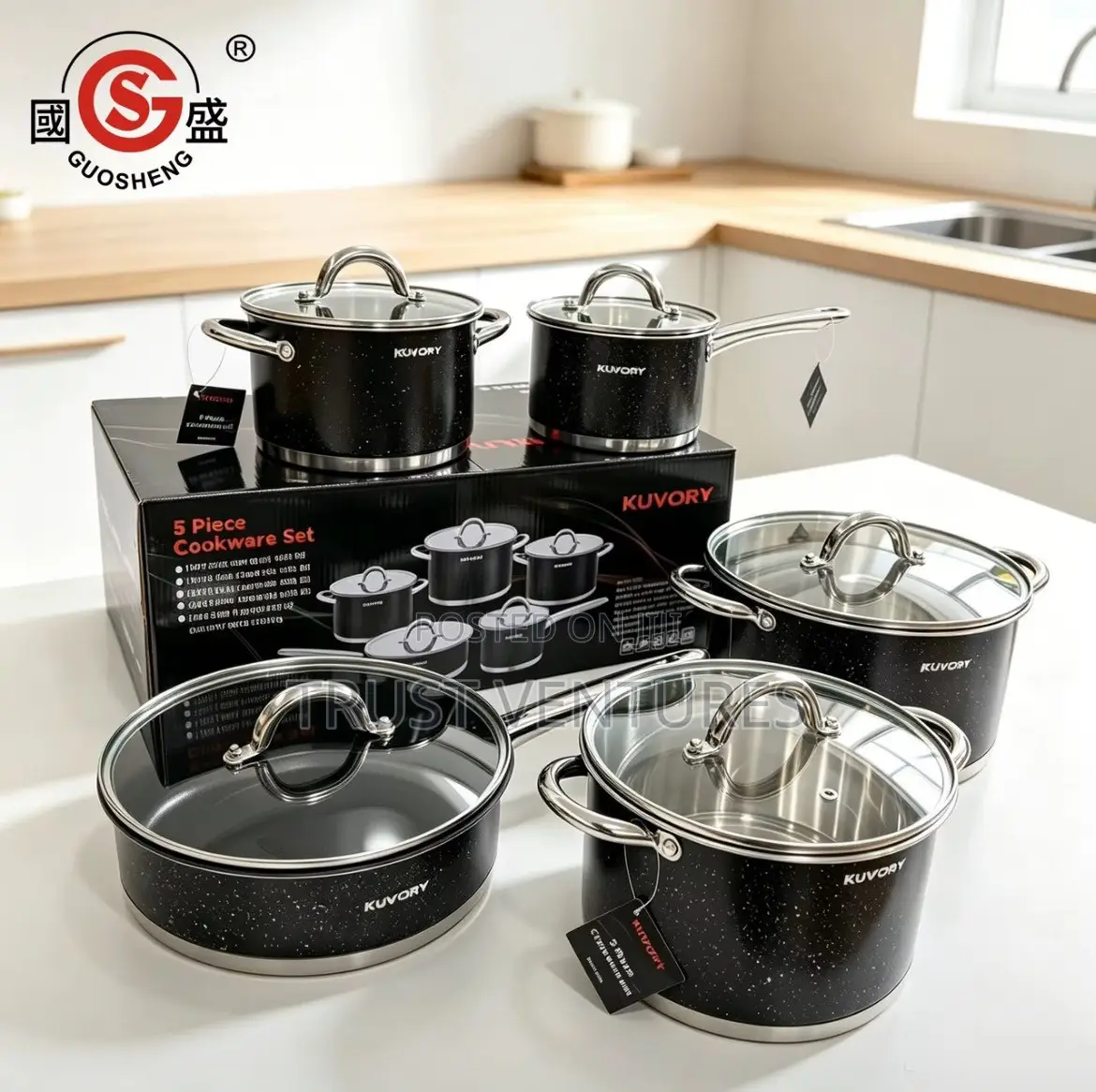 Kuvary Cookware Set 5 Pieces