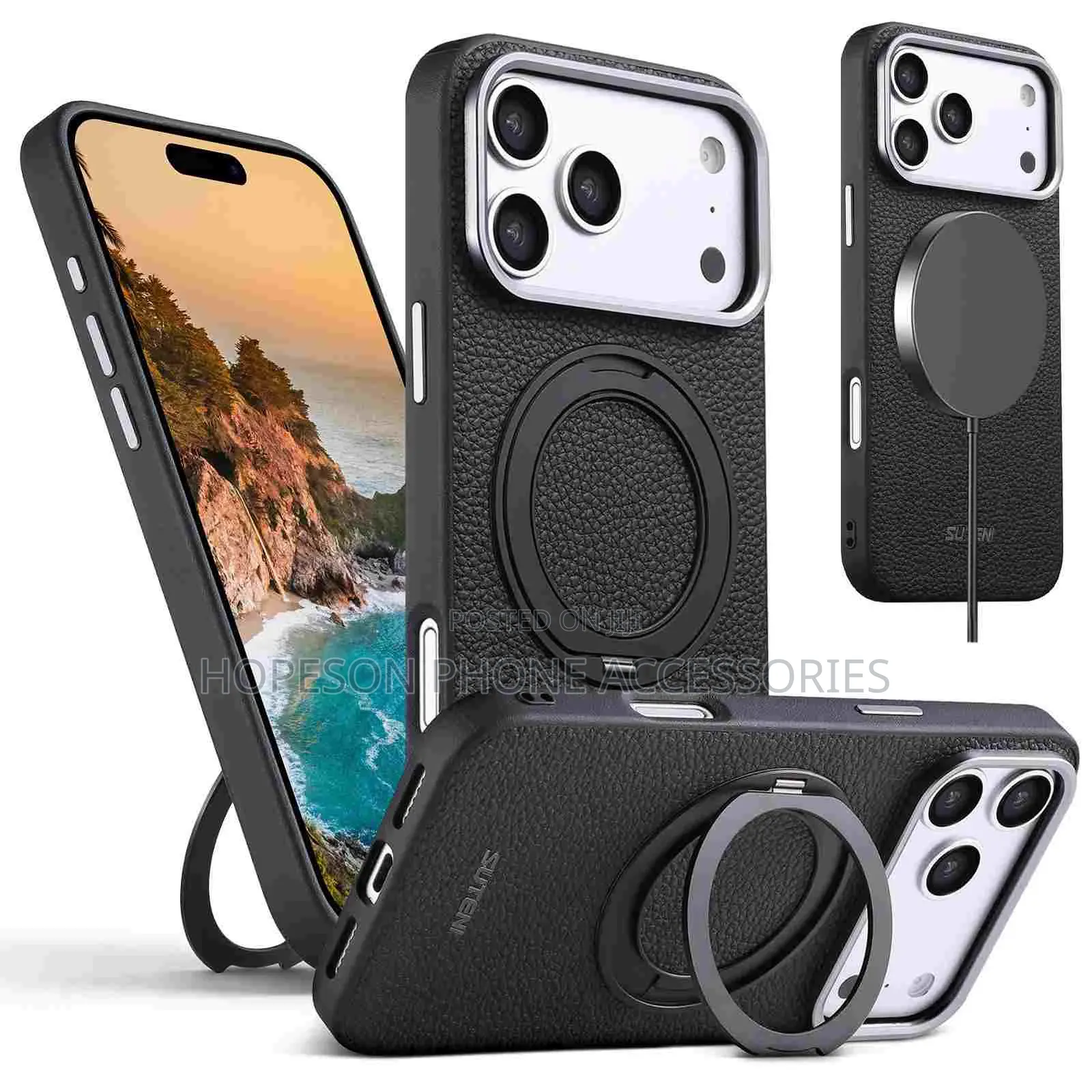 Original iPhone Wireless Charging and Magsafe Leather Cases