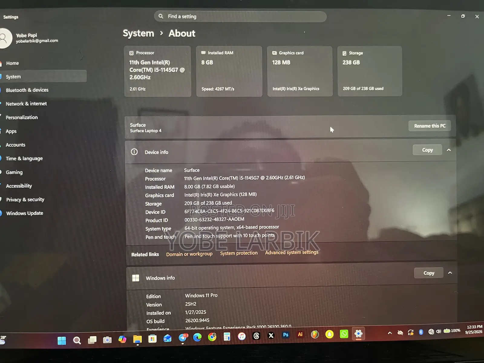 Laptop Microsoft Surface Laptop 8GB Intel Core i5 SSD 256GB