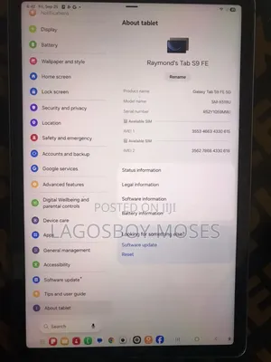 Samsung Galaxy Tab S9 FE 128 GB Gray