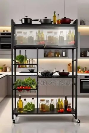 4 Tier Kitchen Storage Rack With Drawers