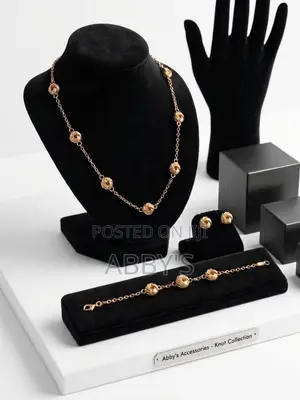 14 Carat Gold Plated Infinity Flora Jewelry Set-4 in 1