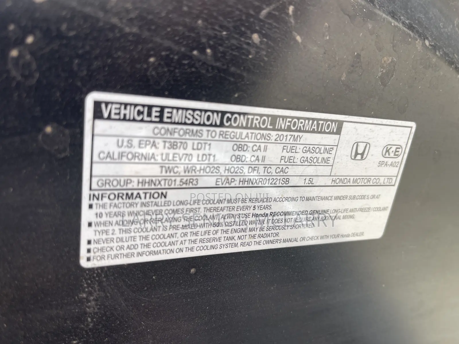 Honda CR-V EX-L 4dr SUV AWD (1.5L 4cyl CVT) 2017 Black