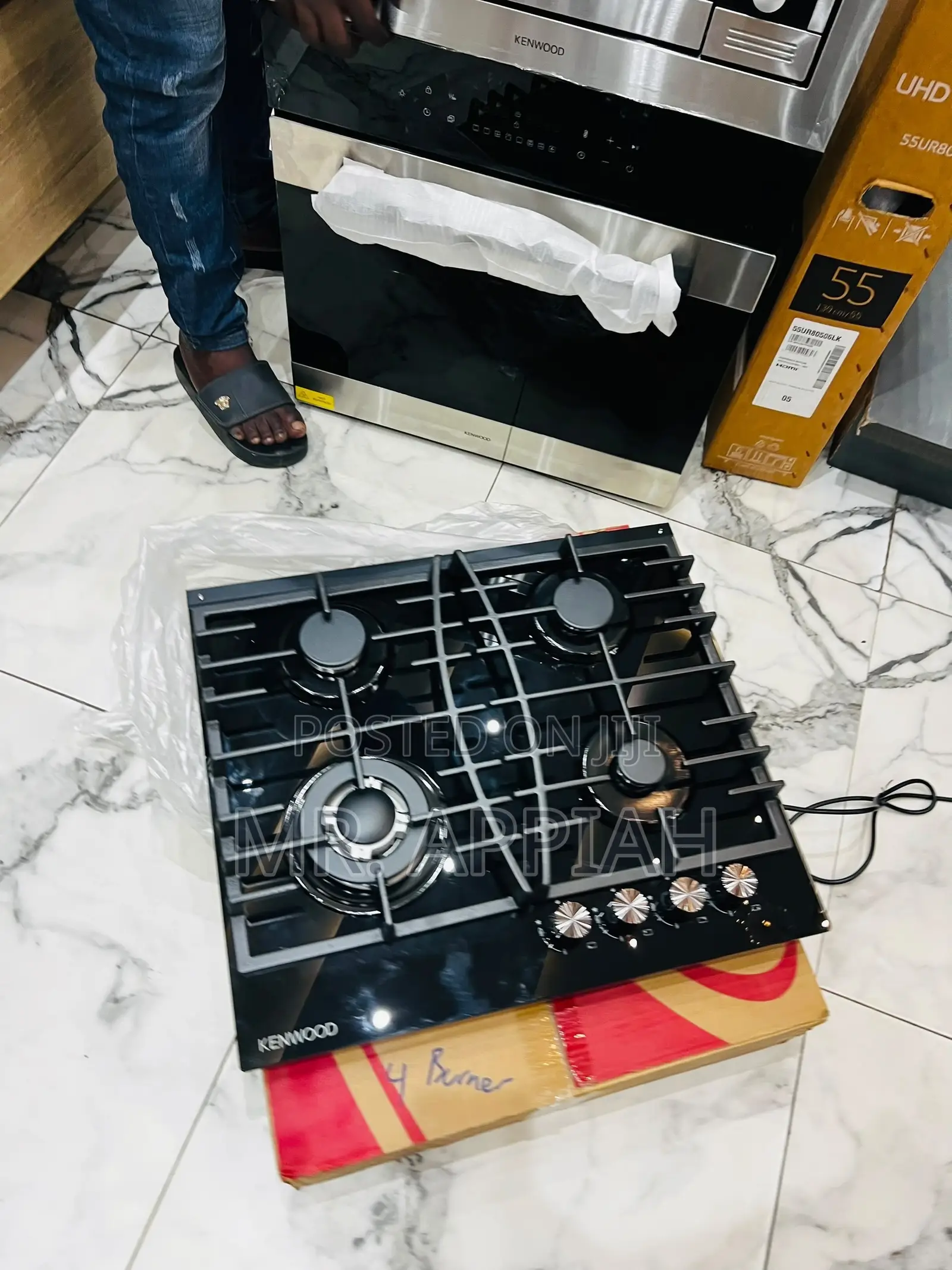 Choose Premium Kenwood 60cm Tempered Glass 4 Gas Hob 