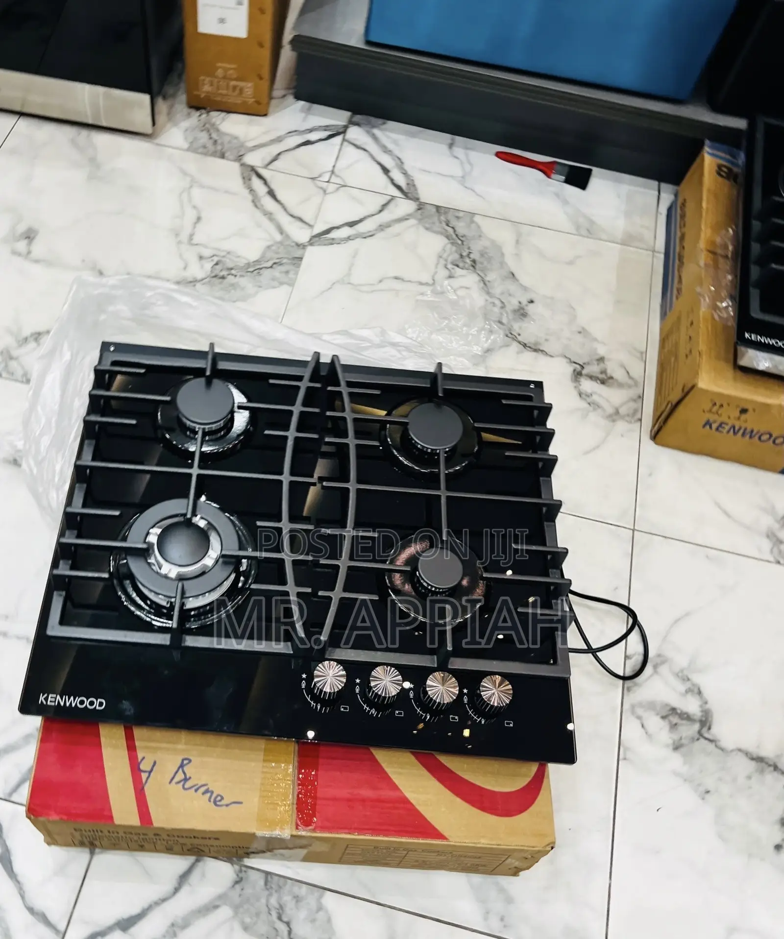 Get Premium Kenwood 60cm Built in 4 Gas Cooker(Black)