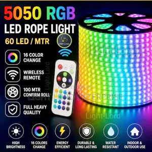 Cuttable From 1meters 50meters Muiti Color Rope Light
